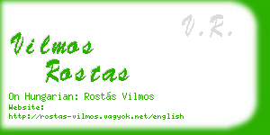 vilmos rostas business card
